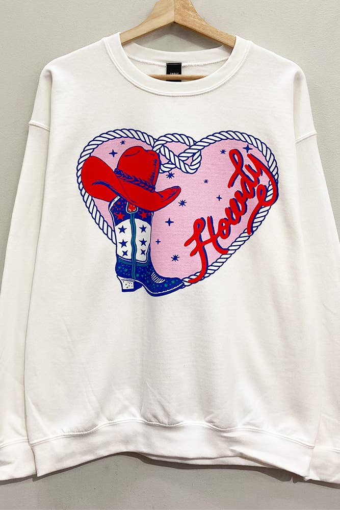 Western Romance Graphic Sweatshirt