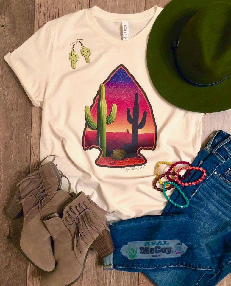 Sunset Arrowhead Tee