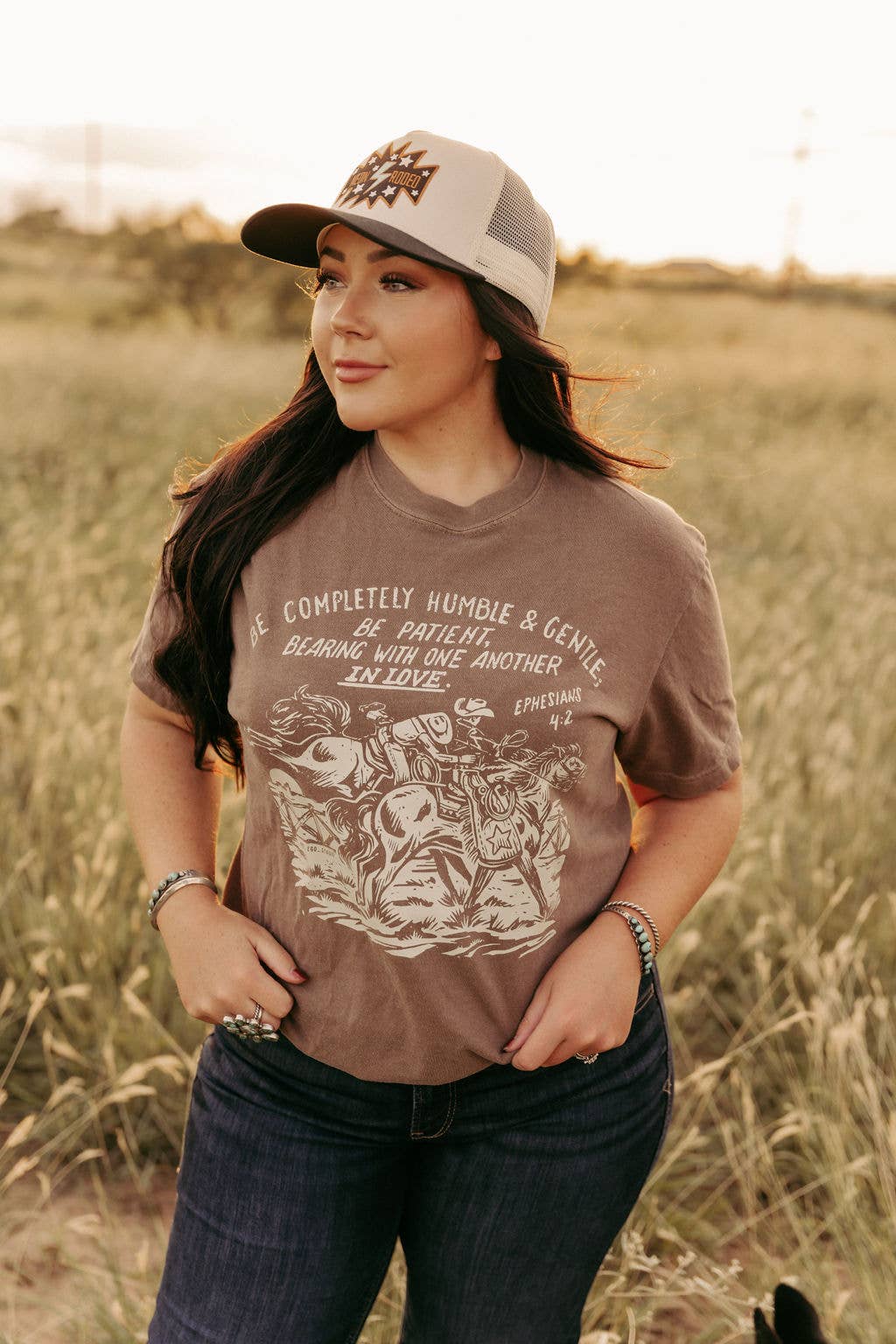 Ephesians 4:2 Western Comfort Colors T-Shirt