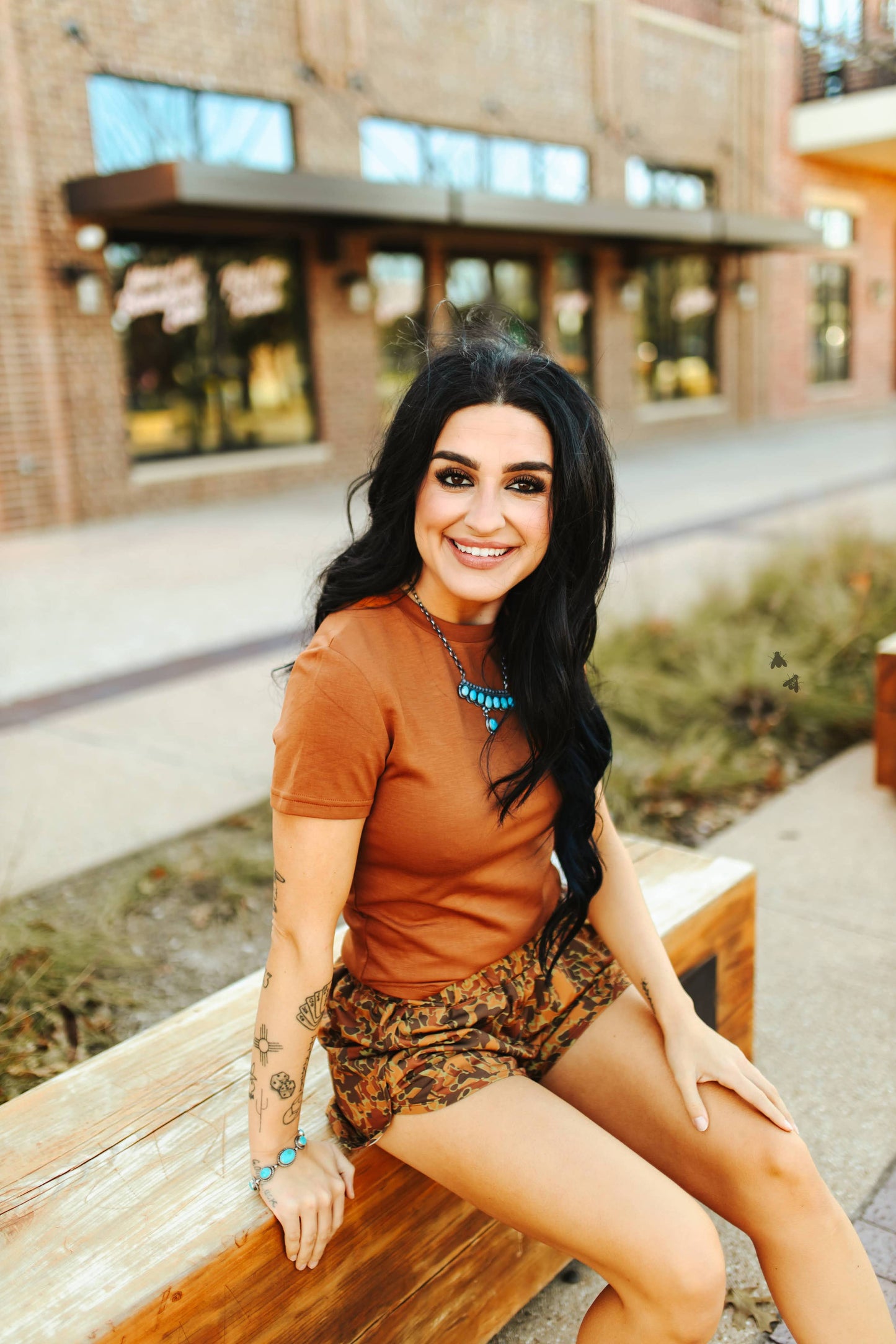 CLOUD BASIC SNUG TEE *SADDLE