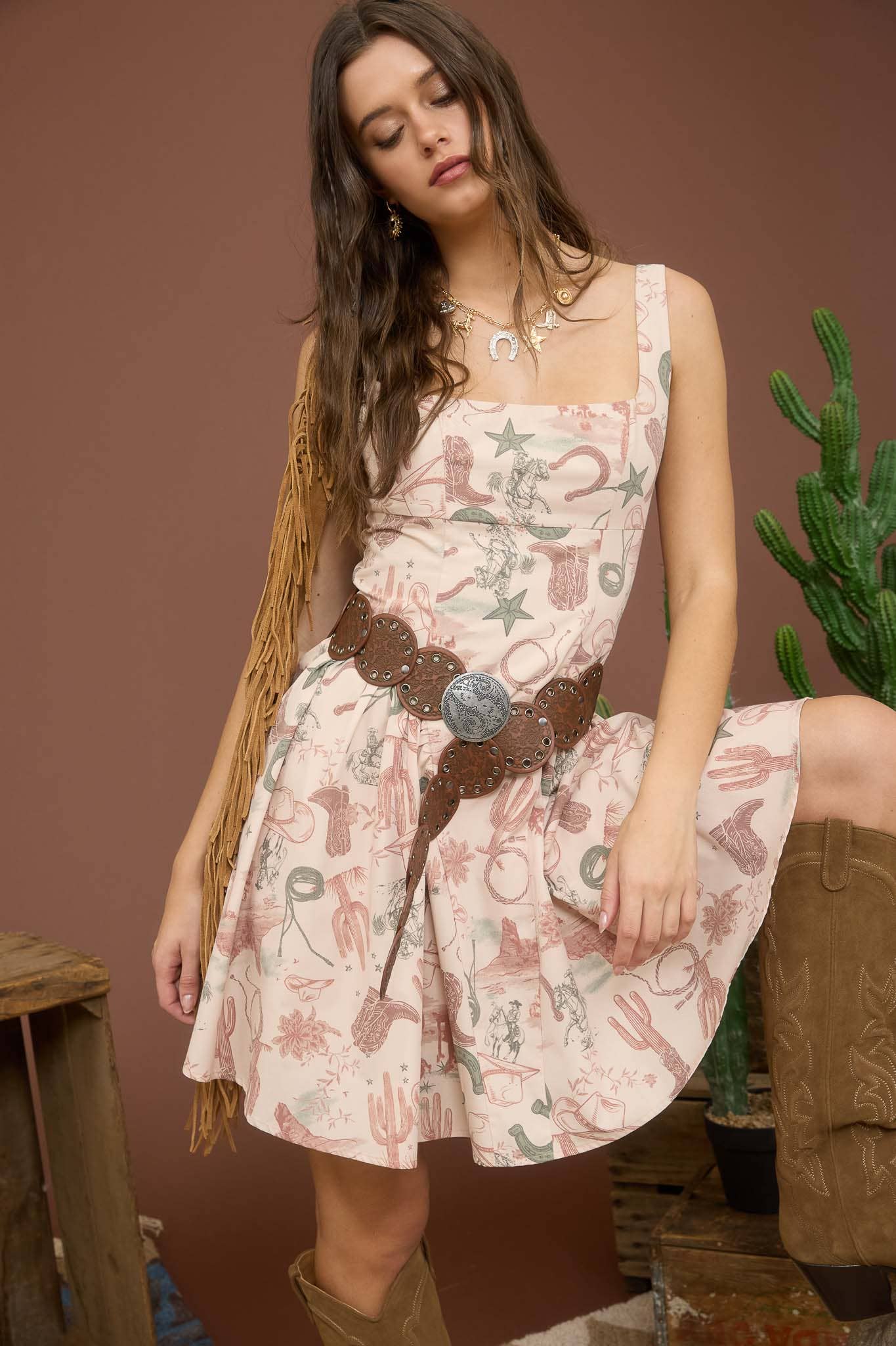 WESTERN COWBELLE DRESS