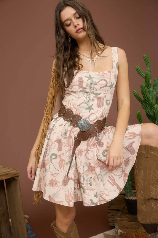 WESTERN COWBELLE DRESS