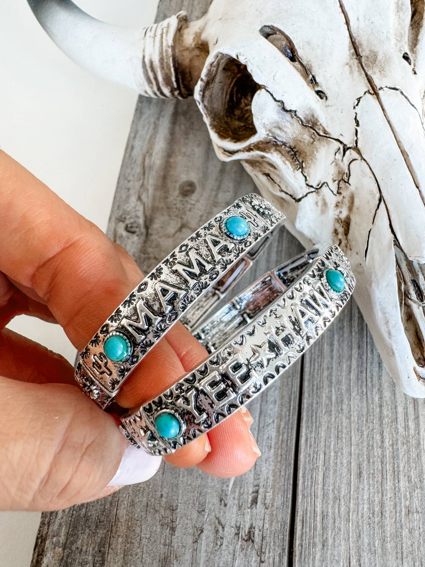 Western Stretch Stackable Bracelet - Mama | Yeehaw